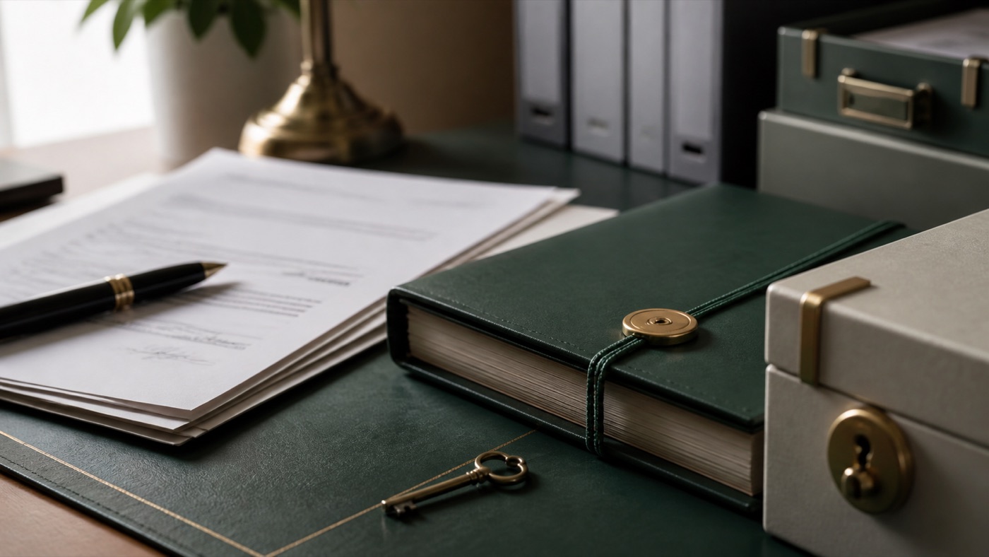 Documentos privados custodiados con llave y archivo cerrado